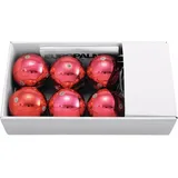 Europalms LED Weihnachtskugel 6cm, rot 6x