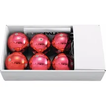 Europalms LED Weihnachtskugel 6cm, rot 6x
