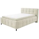 Die Möbelfundgrube Polsterbett Lucy 140 x 200 cm Stoff Beige
