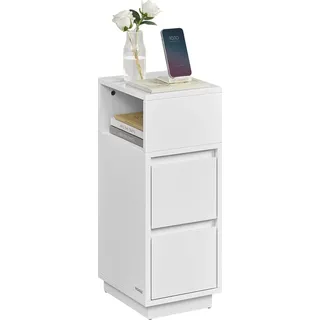 VASAGLE Nachttisch mit 2 Schubladen, offenes Fach