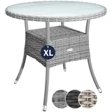 CASARIA Gartentisch Beistelltisch Ø 80 x 74 cm Grau