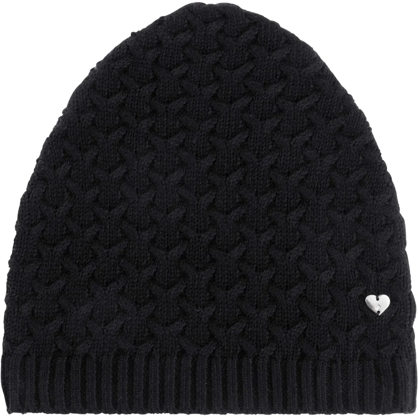 Strickmütze BONPRIX, Damen, schwarz, Obermaterial: 40% Viskose, 30% Polyamid, 25% Polyester, 5% Kaschmir, Mützen Strickmütze, aus Viskose, Polyamid, Polyester und Kaschmir, klassischer Stil