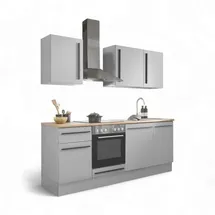 BASIC by Balculina Winkelküche L-Form 220 cm grau