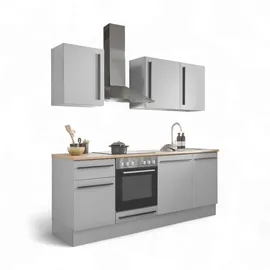 BASIC by Balculina Winkelküche L-Form 220 cm grau