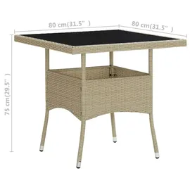 vidaXL Garten-Essgruppe 5-tlg. beige 3058320