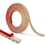 Flexible Zierleiste selbstklebend PVC Wandleisten Deko Zierleisten Wand dekorative Leisten für Decken Fliesen Wandkante (Hellbraun, 15mm×6m)