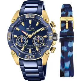 Festina Chrono Bike Connected 45 mm blau/gold