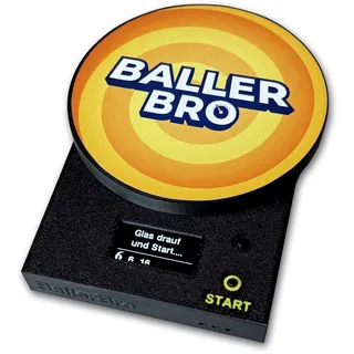 BallerBro – Trinkspiel mit Waage - Elektronisches Partyspiel - Schlücke abschätzen, Exen auf Zeit & Darts - Alleine, zu zweit, zu dritt oder für Gruppen - Baller Bro - Für Erwachsene - ab 18