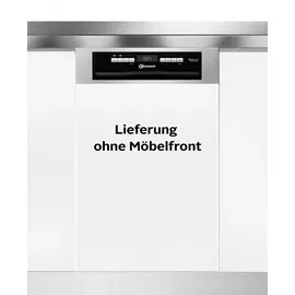 Bauknecht BSBO 3O21 PF X Einbau-Geschirrspüler (teilintegrierbar, 448 mm breit, Edelstahl)