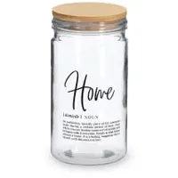 Zeller Vorratsglas Home mit Bambusdeckel, 1000 ml - Braun