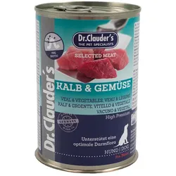 Hundenassfutter Dr. Clauder's Selected Meat Kalb & Gemüse 6x400 g