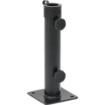 vidaXL Sonnenschirmständer für Ø38/48 mm Mast Mattschwarz Stahl