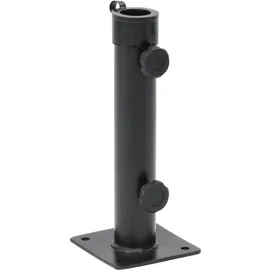 vidaXL Sonnenschirmständer für Ø38/48 mm Mast Mattschwarz Stahl