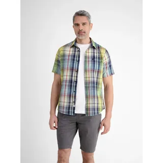 Lerros Sommerliches Karohemd mit Leinenanteil", - Faded Yellow - L,