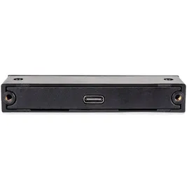 Emuca Ladegerät USB A+C Linky (81x12mm) (2 Ports), USB Ladegerät, Schwarz