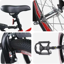 vidaXL Kinderfahrrad 18 Zoll blau/schwarz/rot