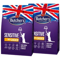 BUTCHER'S Functional Cat Sensitive für sensible Katzen mit Huhn 2x800 g
