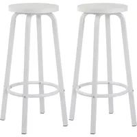 Woltu Barhocker 72 cm rund Weiß
