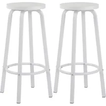 Woltu Barhocker 72 cm rund Weiß