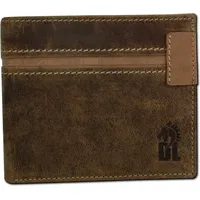 Drachenleder Echtleder Herren Portemonnaie Geldbörse braun 11,5x10x2,5cm OPT083N