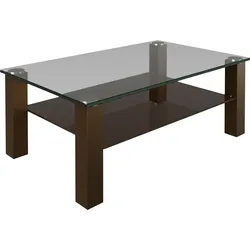 Couchtisch EVE COLLECTION, braun (bronze), Tische, rollbar, mit Ablageplatte