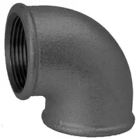 Schmidt, Hermann Hermann Schmidt Temperguss Winkel DN 15, 1/2" 90°, Innengewinde, schwarz