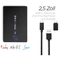 Hurricane 500GB Externe Festplatte USB C, Mobile Speicherplatte für