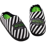 Beetlejuice - Herren/Damen Uni Pantoffeln, Logo NS8686 (45,5 EU - 47 EU) (Schwarz/Weiß/Grün) - Schwarz