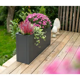 Westmann Talus Pflanzkübel 100 x 25 x 52 cm Anthrazit