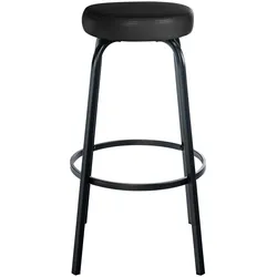 DELUKE® Barhocker KOELN - Schwarz, Kunstleder | Barhocker ohne Lehne Barstuhl Tresenhocker Tresenstuhl Kneipenhocker Kneipenstuhl