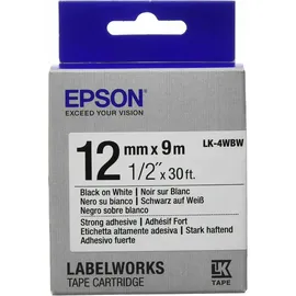 Epson Schriftband LK-4WBW schwarz auf weiß 12mm x 9m