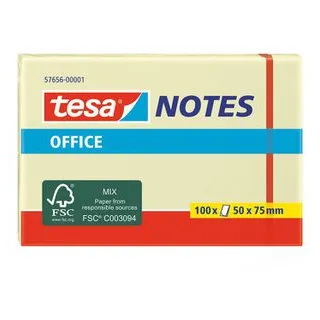 Tesa »Office Notes« gelb, 50 x 75mm, selbstklebend, 12x 100 Blatt