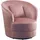Atlantic Home Collection Drehsessel Colin Samtvelours 84 x 84 x 85 cm Rosa mit Zierkissen