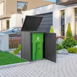 primeyard Mülltonnenbox 84 x 84 x 120 cm anthrazit