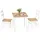 Homcom Esstisch 69 x 69 cm Esszimmerstühle 2er Set Küchentisch für 2-4 Personen Küchenstuhl mit Rückenlehne, aus Holz, für kleine Raum, Küche, Esszimmer Eiche