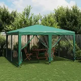 Teenpull – Partyzelt Mit 8 Mesh-seitenteilen Grün 4x4 M Hdpe