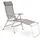 eloneo Campingstuhl mit Beinauflage Grau