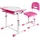 [en.casa] Kinderstuhl + Kindertisch mit Stuhl Pink