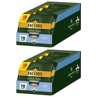 JACOBS Kaffee Crema Mild helle Röstung Senseo kompatibel 10 x 18 = 180 Kaffeepads, (Packung, 10er Pack)