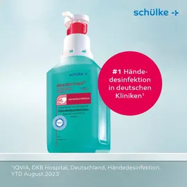 Schülke desderman® Händedesinfektion (ohne Farbstoff/Parfüm) 1 Liter, Euroflasche