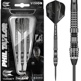 Target Darts Phil Taylor Power 8-Zero 4 Schwarze Steeldart-Darts, Dart-Set aus 80% Tungsten, P8Z4, 21G/23G/25G | Darts in Player-Edition mit Swiss-Point-Spitzen oder festen Spitzen | Inklusive Dart