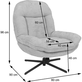 MCW Relaxsessel MCW-P32 Chenille 370 g/m2 70 x 70 x 70 cm Beere mit Hocker