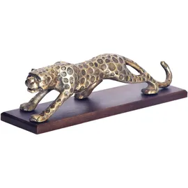 Wohnling Deko Panther Aluminium Gold