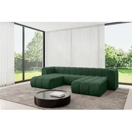 altdecor Wohnlandschaft modulares Sofa Joren-U1 - 319x177x70 cm Grün