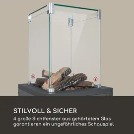 Blumfeldt Flagranti Crystal View Gasheizstrahler 8kW Edelstahl