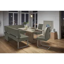 OTTO home Rab 200 x 88 x 160 cm Microfaser langer Schenkel links khakifarben