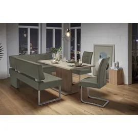 OTTO home Rab 200 x 88 x 160 cm Microfaser langer Schenkel links khakifarben