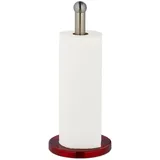 Relaxdays Küchenrollenhalter Rot,Silber