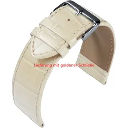 Eulit Kalbleder mit Krokoprägung Big Fashion 24mm" E50842824211" - beige
