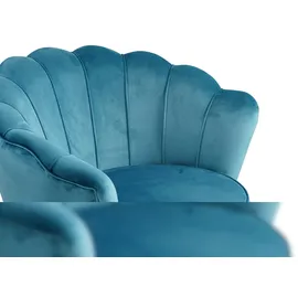 SalesFever Loungesessel »Clam | Design Cocktailsessel« Prachtvoll extravagantes Design im Muschel-Look, blau